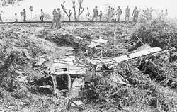 Remains of the bus at Karur